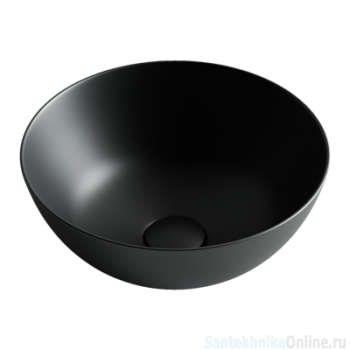 Умывальник чаша накладная круглая (цвет Чёрный Матовый) Element 358*358*155мм