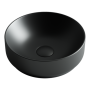 Умывальник чаша накладная круглая (цвет Чёрный Матовый) Element 355*355*125мм CN6007