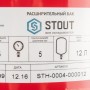 Расширительный бак на отопление 12 л. STOUT (цвет красный) STH-0004-000012