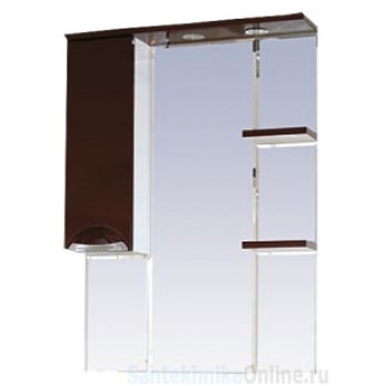 Зеркало-шкаф Misty Жасмин 75 L коричневый П-Жас02075-141СвЛ