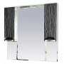 Зеркало-шкаф Misty Лорд -105 зеркало-шкаф (свет) (комб.бело-черн) П-Лрд04105-232Св