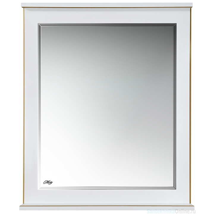 Зеркала Misty Женева 60 зеркало белое патина П-Жен02060-013
