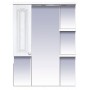 Зеркала Misty Валерия - 75 зеркало - шкаф белое фактур. левое со светом П-Влр02075-37СвЛ