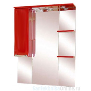 Зеркало-шкаф Misty Жасмин 75 L красный П-Жас02075-041СвЛ