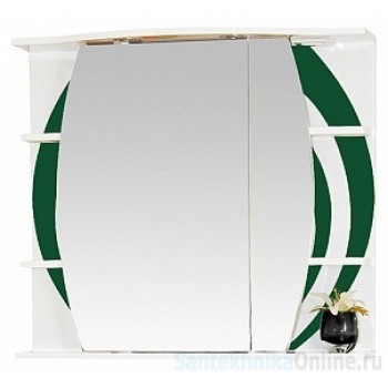 Зеркало-шкаф Misty Каролина 80 R зеленый П-Крл02080-285СвП