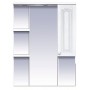 Зеркала Misty Валерия - 75 зеркало - шкаф белое фактур. правое со светом П-Влр02075-37СвП