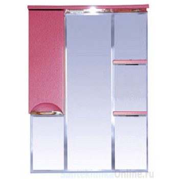 Зеркало-шкаф Misty Жасмин 75 L розовый П-Жас02075-122СвЛ
