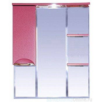 Зеркало-шкаф Misty Жасмин 85 L розовый П-Жас02085-122СвЛ
