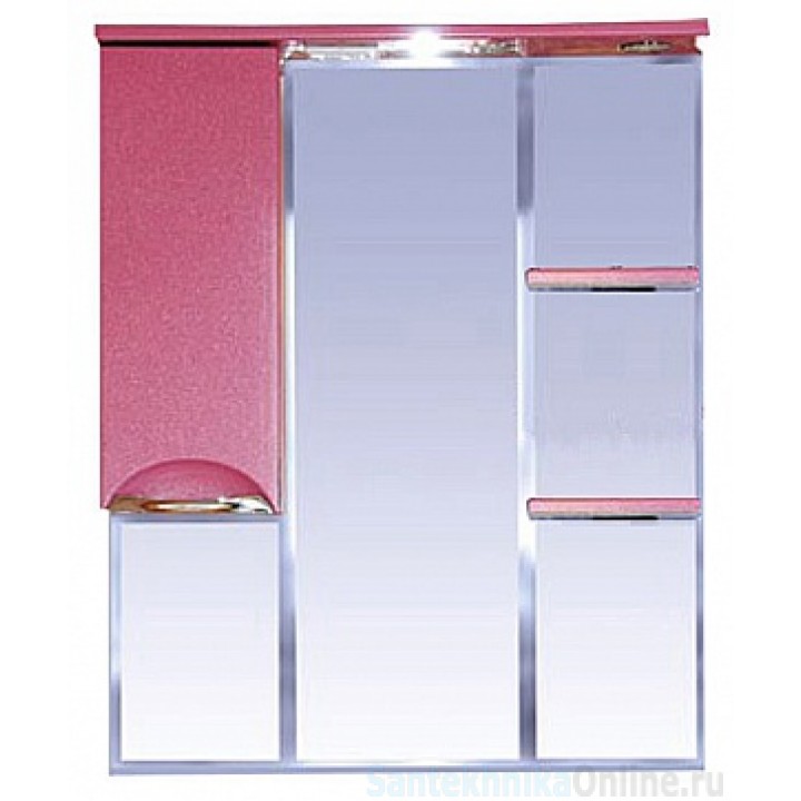 Зеркало-шкаф Misty Жасмин 85 L розовый П-Жас02085-122СвЛ