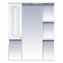 Зеркала Misty Валерия - 85 зеркало - шкаф белое фактур. левое со светом П-Влр02085-37СвЛ