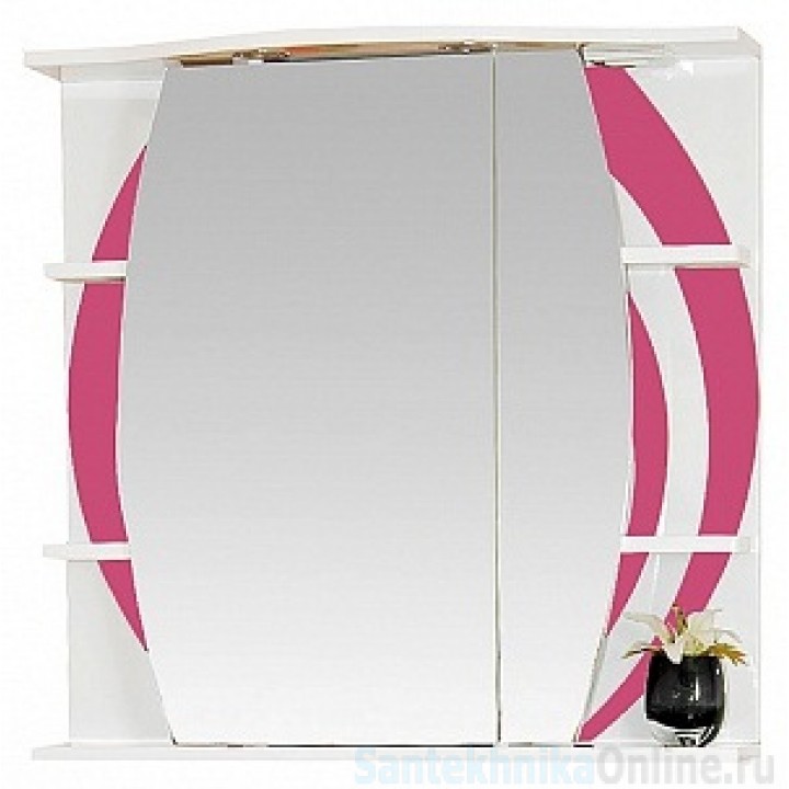 Зеркало-шкаф Misty Каролина 80 R розовый П-Крл02080-295СвП
