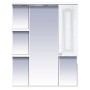 Зеркала Misty Валерия - 85 зеркало - шкаф белое фактур. правое со светом П-Влр02085-37СвП