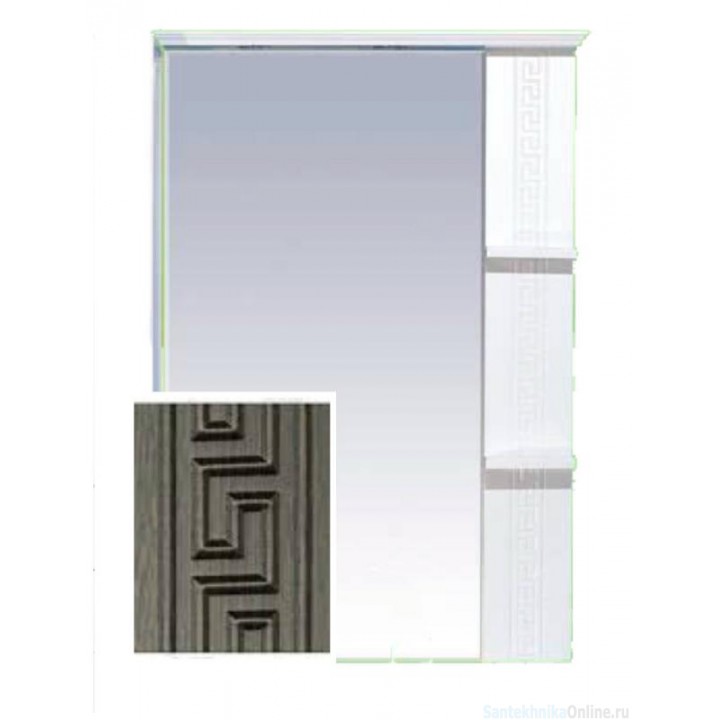 Зеркало-шкаф Misty Олимпия - 75 Зеркало комб.венге/белый правое П-Оли02075-252П