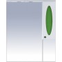 Зеркало-шкаф Misty Сидней 85 R зеленый П-Сид02085-285СвП