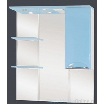 Зеркало-шкаф Misty Жасмин 85 R голубой П-Жас02085-061СвП