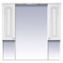 Зеркало-шкаф Misty Валерия -105 зеркало-шкаф белое фактур. со светом П-Влр04105-37Св