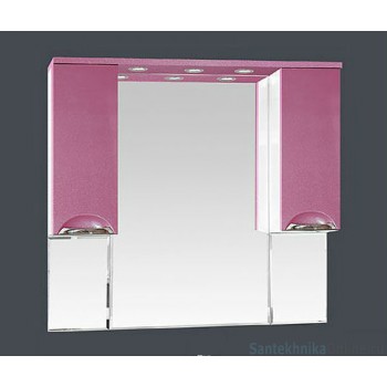 Зеркало-шкаф Misty Жасмин 105 розовый П-Жас02105-122Св