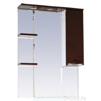Зеркало-шкаф Misty Жасмин 75 R коричневый П-Жас02075-141СвП