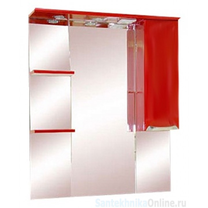 Зеркало-шкаф Misty Жасмин 85 R красный П-Жас02085-041СвП