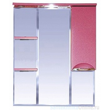 Зеркало-шкаф Misty Жасмин 85 R розовый П-Жас02085-122СвП