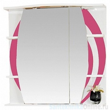 Зеркало-шкаф Misty Каролина 70 R розовый П-Крл02070-295СвП