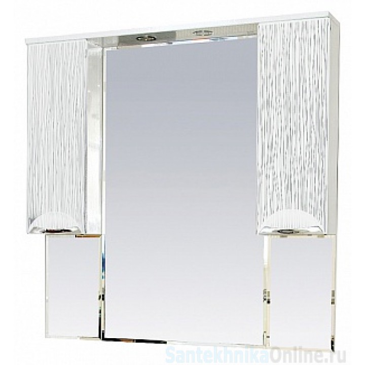 Зеркало-шкаф Misty Лорд -105 зеркало-шкаф (свет) (белая пленка) П-Лрд04105-012Св