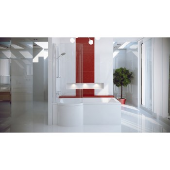 Акриловая ванна BESCO INSPIRO с душевой кабиной 160x70 L